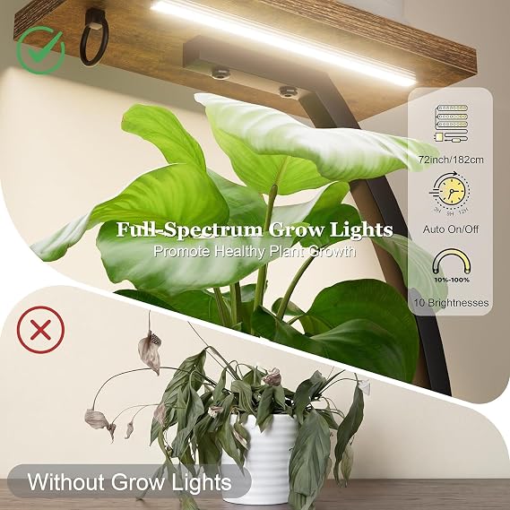 6-Tier Plant Stand with Grow Lights – 2-Piece Set