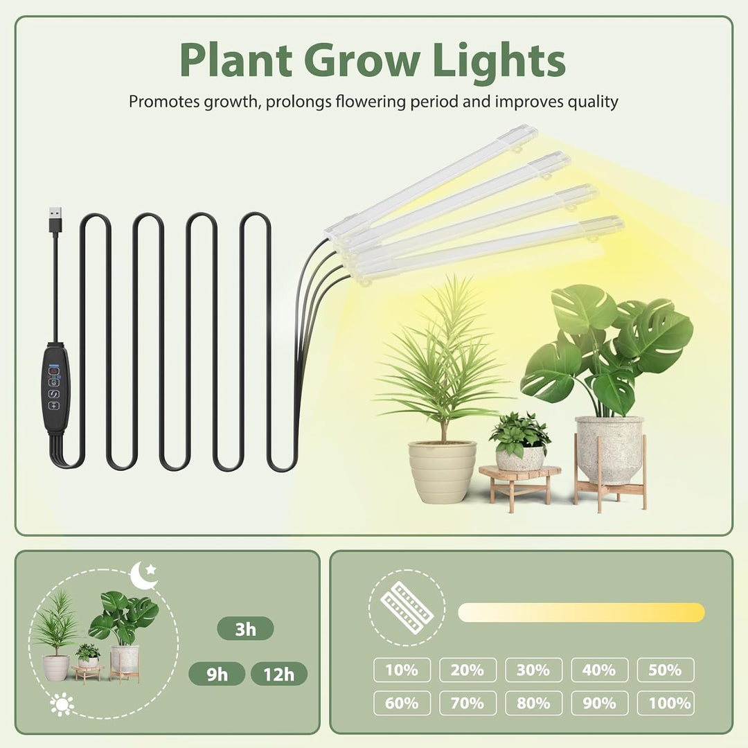 5-Tier Plant Stand with Grow Lights – 15 Pots