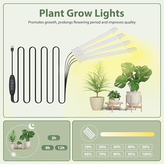 5-Tier Plant Stand with Grow Lights – 15 Pots