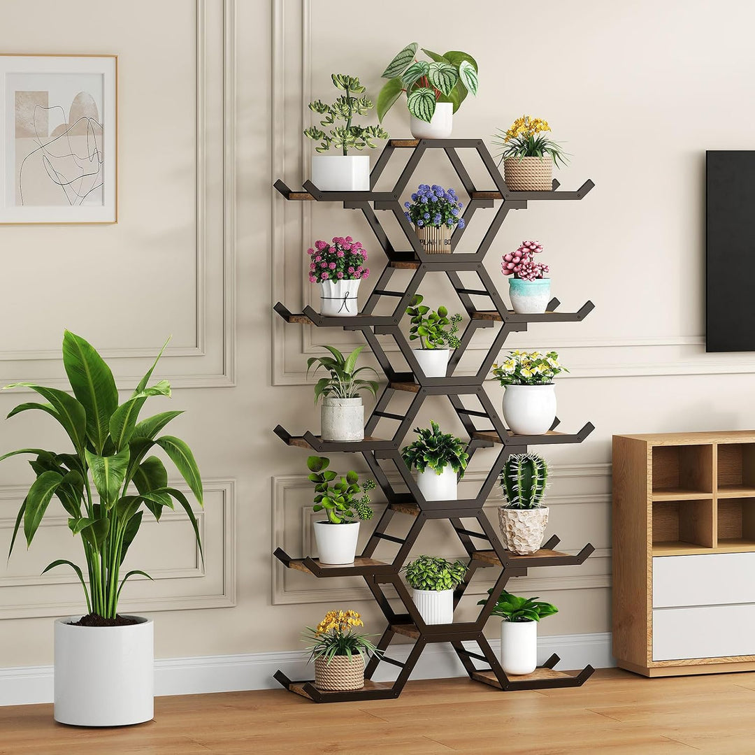 5-Tier Plant Stand with Grow Lights – 15 Pots