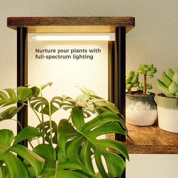 5-Tier Corner Plant Stand with Grow Lights