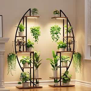 6-Tier Plant Stand with Grow Lights – 2-Piece Set