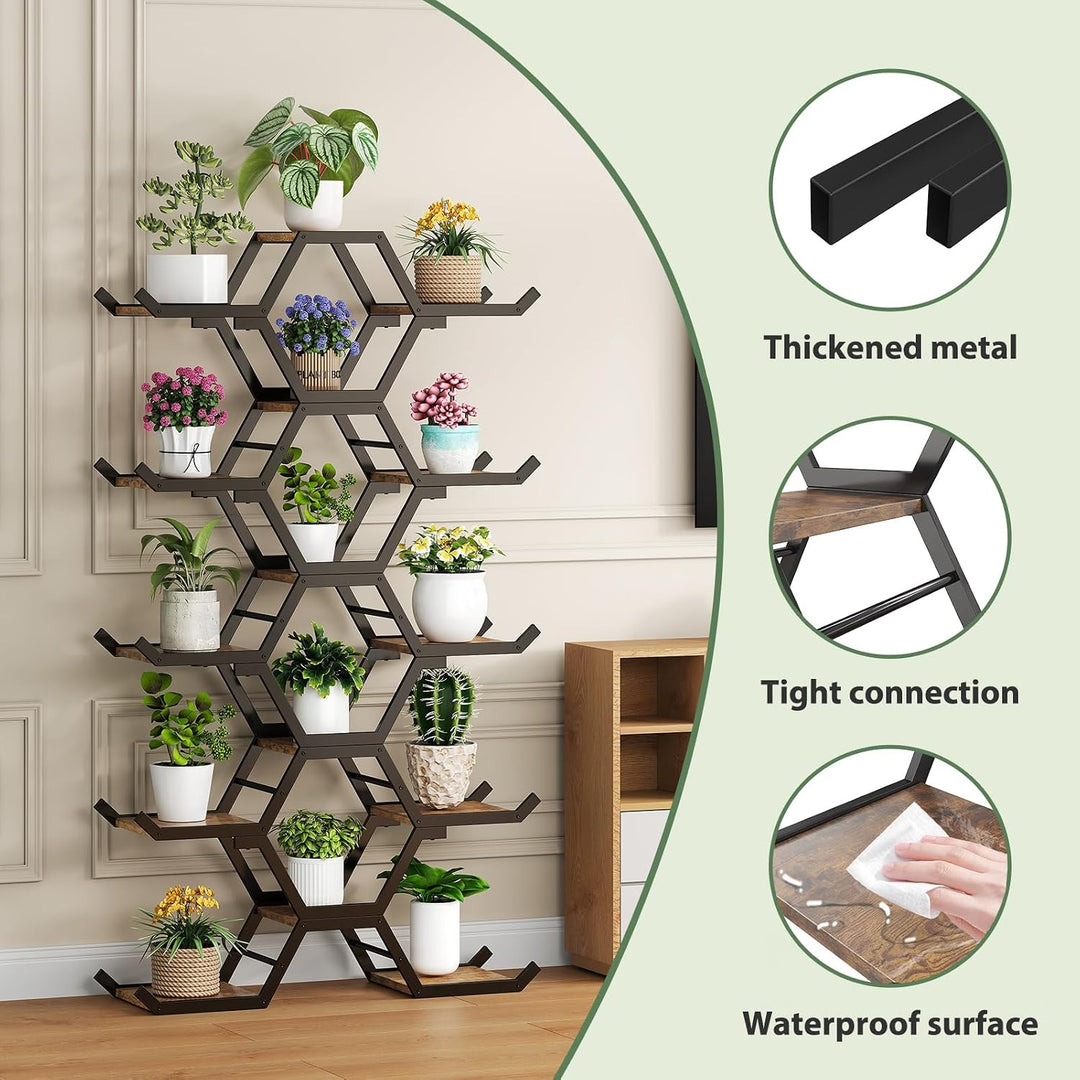 5-Tier Plant Stand with Grow Lights – 15 Pots