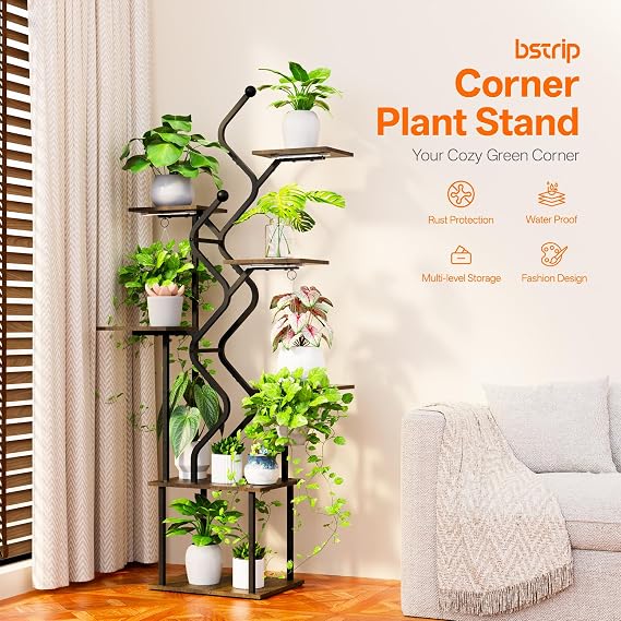 Bstrip 7-Tier Plant Stand with Grow Lights – 158 cm